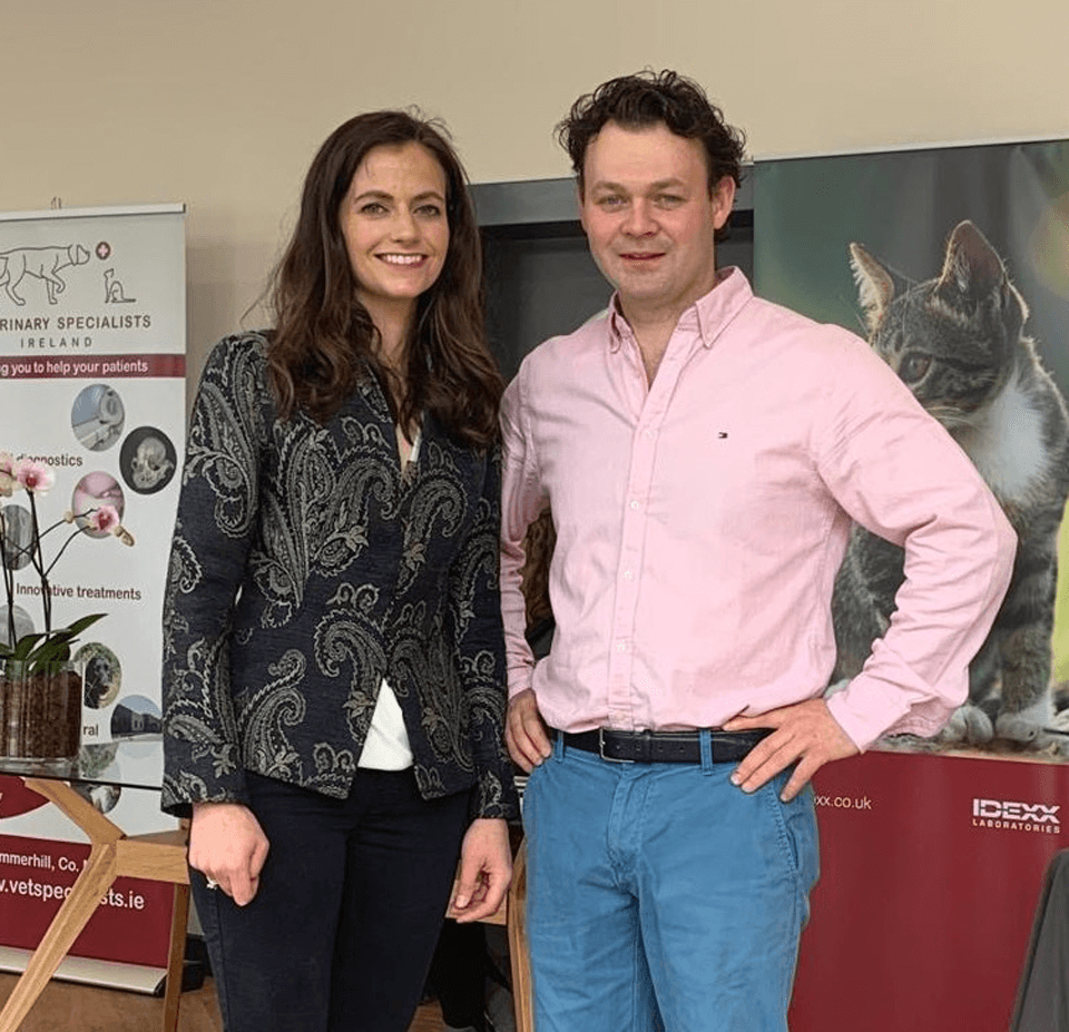 Laura Cuddy and Turlough Mc Nally founders of Veterinary Specialists Ireland Laura Cuddy and Turlough Mc Nally founders of Veterinary Specialists Ireland